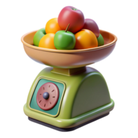 impressive modern Kitchen Scale with Fruits Isolated high quality png