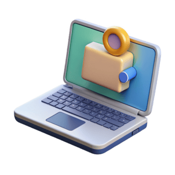 impressionante abstrato computador portátil com conferência tela isolado em transparente fundo genuíno png