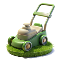 serene creative Lawn Mower Side View Green Grass Transparent high resolution png