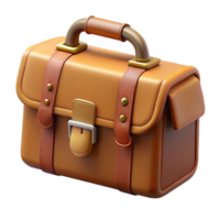 stunning modern Leather Briefcase Top Handle Transparent Background 4K png
