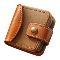serene classic Leather Wallet with Stitching Detail Transparent Background genuine png
