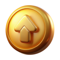 extraordinary artistic Level Up Icon Golden Glow Isolated Cutout high resolution png