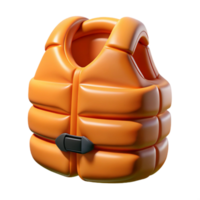 elegant rustic Life Vest Orange Inflated Isolated exclusive png