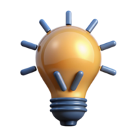 dramatic abstract Light Bulb with Idea Icon Isolated Element high resolution png