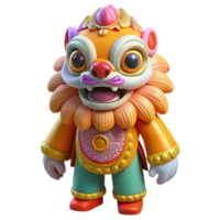 wonderful contemporary Lion Dance Costume Colorful Festive Transparent Background high quality png
