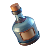 extraordinario resumen espíritu botella aislado en transparente antecedentes con etiqueta profesional png