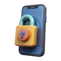 serene abstract Locked Smartphone with Security Code Cutout Isolated high quality png