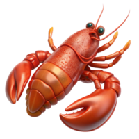 elegant rustic Lobster Whole Cooked Transparent Background high resolution png