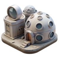 magnificent artistic Lunar Base with Habitat Modules Transparent Element detailed png
