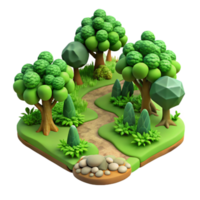 extraordinary creative Lush Green Forest Path with Sunlight Filtering Through Transparent Background professional png