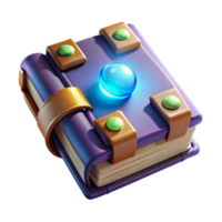dramatic abstract Magic Book with Glowing Runes Transparent Element high resolution png