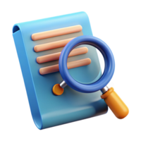 serene artistic Magnifying Glass Over Contract Cutout high resolution png
