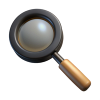 wonderful abstract Magnifying Glass with Black Handle Transparent Background professional png