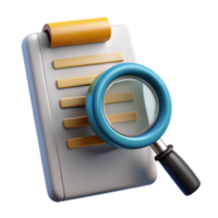 wonderful abstract Magnifying Glass with Document Transparent Background original png