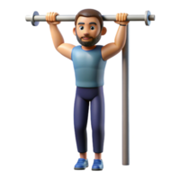 wonderful abstract Man Doing Pullups Wide Grip Isolated high quality png