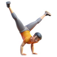 impressive rustic Man Performing Handstand Isolated Cutout genuine png
