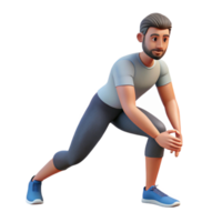 vibrant rustic Man Stretching Hamstrings Transparent Background genuine png