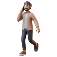 magnificent abstract Man Talking on Phone in Home Office Transparent high resolution png