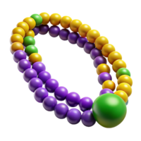 wonderful traditional Mardi Gras Beads Colorful Beaded Necklace Cutout authentic png