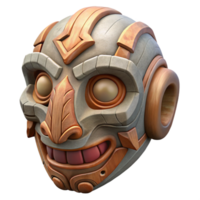 impressive artistic Mask Carving Detailed Features Transparent exclusive png