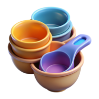 stunning modern Measuring Cups Isolated on Transparent Background original png