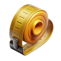 impressive modern Measuring Tape Rolled Up Compact View Isolated authentic png