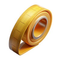 dramatic minimalist Measuring Tape Rolled Up Compact View Isolated authentic png