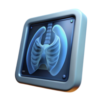elegant minimalist Medical Imaging Scan X-ray View Isolated Element authentic png