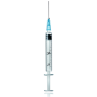 Empty syringe for injection isolated on transparent background with clear markings for measurement and precision, empty syringe for injection isolated on transparent background png