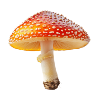 Brightly colored jelly mushroom captured against a pure transparent background showcasing its unique texture and structure, Jelly mushroom isolated on transparent background png