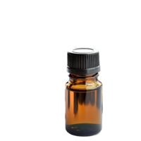 Collection of essential oil bottles arranged in a line on a neutral background showcasing colors and container designs, Essential oil isolated png