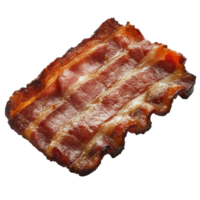 Thick slices of smoked bacon isolated on a bright transparent background for culinary use or food photography, Smoked bacon isolated png