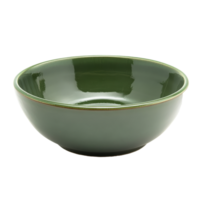 Elegant green ceramic bowl on a clean transparent background showcasing its smooth surface and simple design, Green ceramic bowl isolated on transparent background background png
