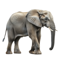 This incredible elephant is captured in a side view, revealing its impressive size and distinct features, Elephant side view transparent background png