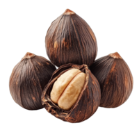 Isolated waternut on a transparent background showcasing its unique shape and texture in a clean setting, Waternut isolated on transparent background png