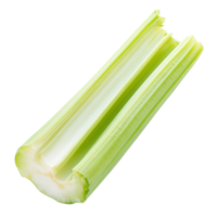 Fresh celery slice isolated on a transparent background showcasing its vibrant green color and crisp texture perfect for healthy recipes, celery slice isolated on transparent background png