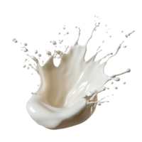 A delicate splash of milk isolated against a neutral background creating a visually striking effect, Splash of milk isolated png