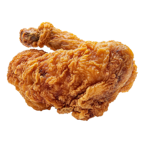Crispy fried chicken on a clean transparent background showcasing delicious goldenbrown texture and mouthwatering appeal, fried chicken on transparent background png