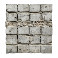 Concrete wall texture with distinct blocks and chipping in an isolated setting on a transparent background, whole is beton wall isolated on transparent background png