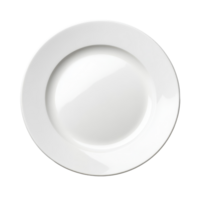 A clean, empty transparent ceramic plate positioned on a bright transparent background for minimalistic culinary presentations, Empty ceramic transparent plate isolated on transparent background png
