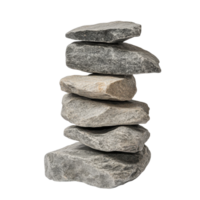 Delicate stone stack art demonstrating balance and tranquility on a plain transparent background, Stone stack on a transparent background png