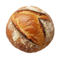 Freshly baked sourdough bread isolated on a transparent background showcasing its artisanal crust and texture, Sourdough bread isolated png