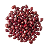Group of adzuki beans on a transparent background showcasing their rich red color and glossy texture, red beans adzuki isolated on transparent background png