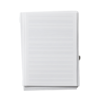 Blank lined notepad pages stacked neatly on a plain transparent background for versatile writing needs, blank paper sheets or notepad pages on transparent backgroundfile png