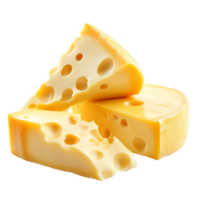 Delicious slices of cheese arranged creatively on a bright transparent background showcasing texture and flavor, Delicious cheese on transparent background png
