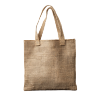 Ecofriendly jute bag displayed against a clean transparent background for sustainable shopping and storage solutions, Ecofriendly jute bag on a transparent background png