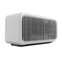 transparent air conditioning unit rendered in isolation for home cooling solutions during warm seasons, transparent color air conditioner machine. 3D render, isolated on transparent background png