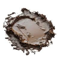 Wet mud surface with puddles and rich soil isolated on a transparent background, Mud Surface with Wet Soil and Puddles, Isolated on transparent background png