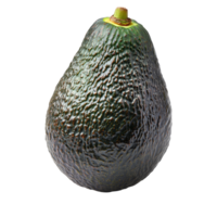 Fresh avocado isolated on a transparent background highlighting its rich texture and natural color, Avocadoisolated on transparent background png