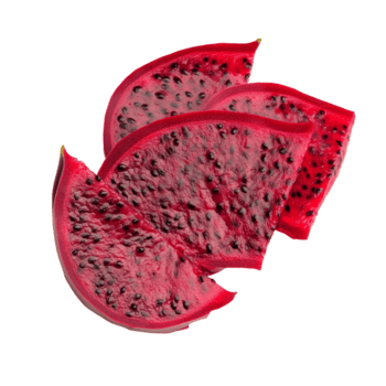 affettato rosso frutto del drago isolato su un' trasparente sfondo in mostra suo vivace colore e unico struttura, rosso affettato frutto del drago isolato su trasparente sfondo png